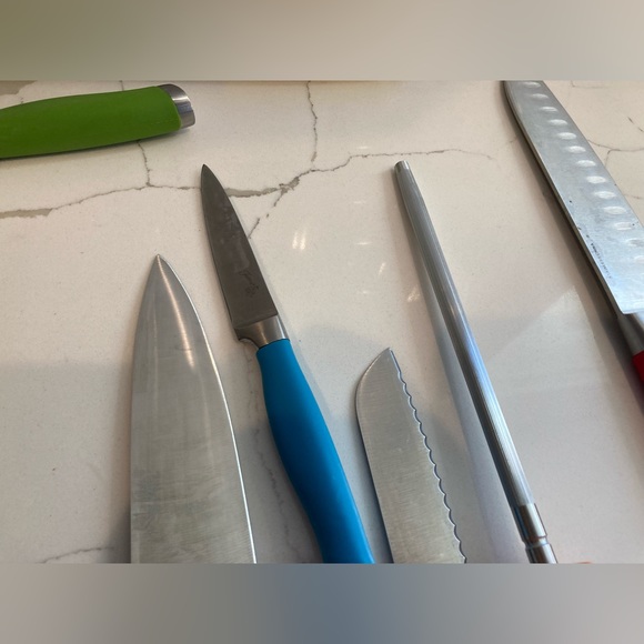 Fiestaware Fiesta Multicolored 11-pc. Cutlery Set knife block rainbow retro oak - Picture 6 of 16